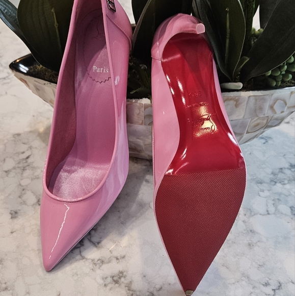 Christian Louboutin Shoes - Christian Louboutin Patent Leather Sporty Kate 85mm In Pinkador